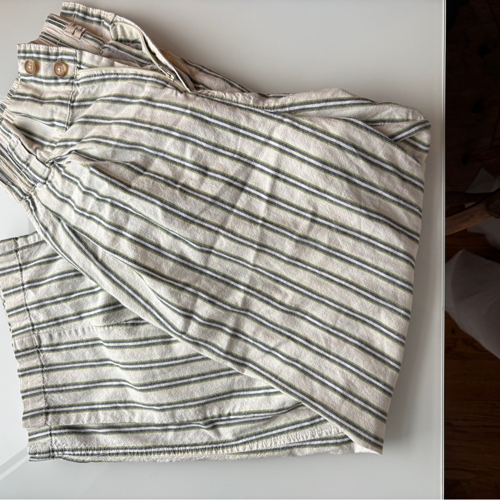 Urban Outfitters Green and Blue Striped Fabric